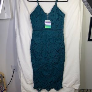 Green Lace Bodycon Dress
